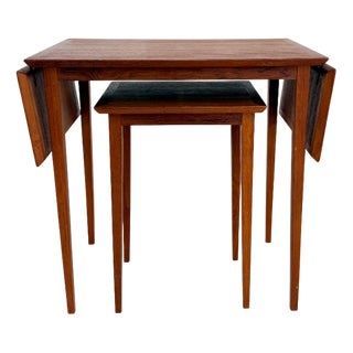 Vintage Scandinavian Extendable Nesting Tables, Denmark, 1960s, Set of 2 For Sale