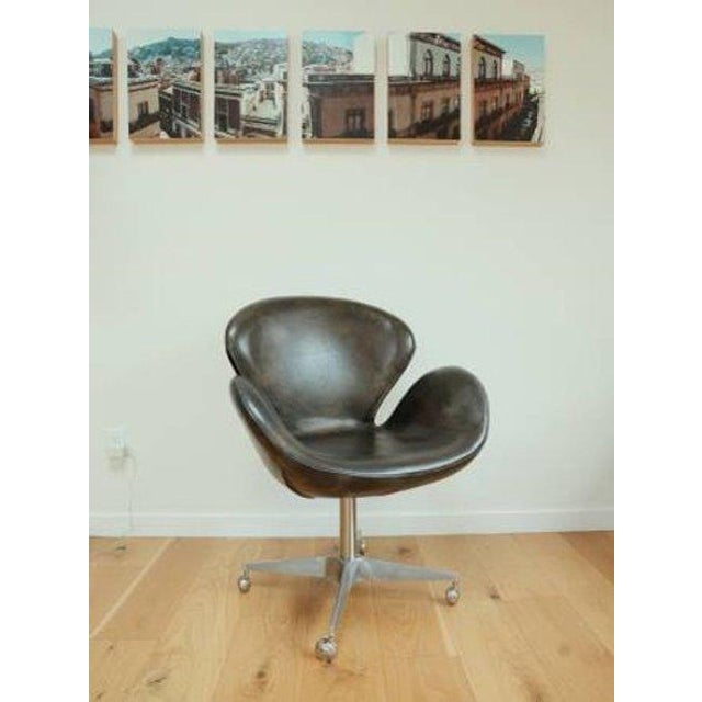 Restoration Hardware Rh Devon Leather Swivel Desk Chair – Discontinued For Sale In Sacramento - Image 6 of 6