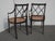 Pair of Vintage French Style Hand Painteded Cane Arm Chairs For Sale - Image 12 of 12