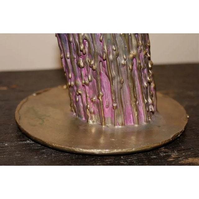 Patinated and Detailed Bronze Ivan Palmer "No Voice" For Sale - Image 4 of 8