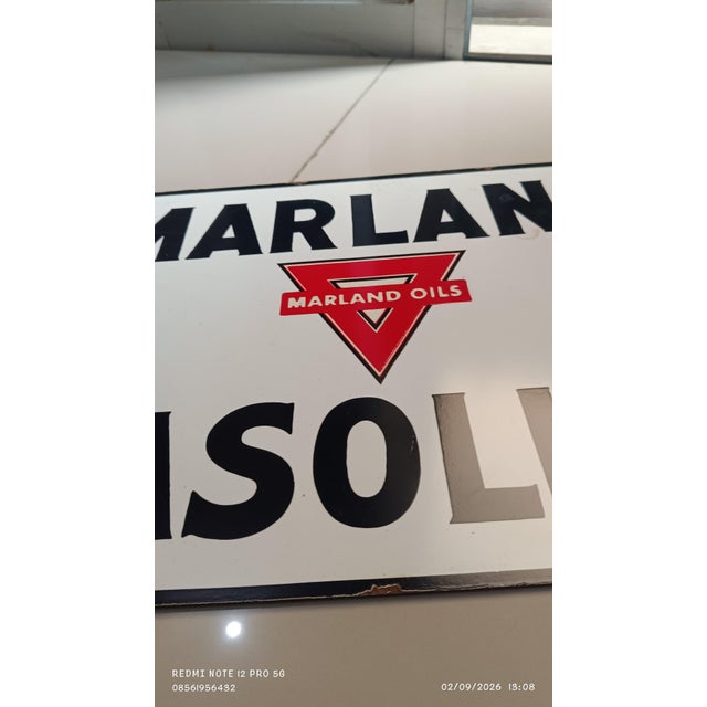 Metal Vintage Marland Gasoline Metal Sign Advertising 2026 Reproduction 1.3mm Heavy Steel For Sale - Image 7 of 18