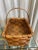 Farmhouse Wood Veneer Harvest Basket For Sale - Image 3 of 3
