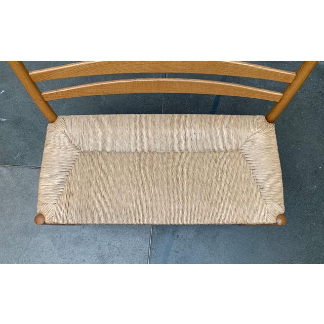 Set of Scandinavian Papercord Bench and Chair in Oak from TS For Sale - Image 11 of 18