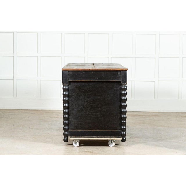 Black 19th Century French Ebonised Beech Shop Counter, 1890s For Sale - Image 8 of 14