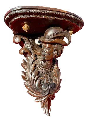 Walnut Wall Console, 19th Century