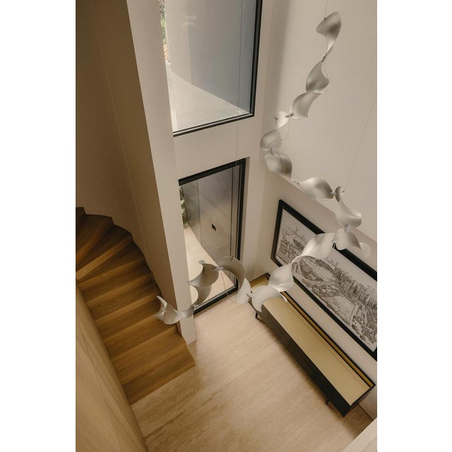 Not Yet Made - Made To Order Dune 20 Spiral Chandelier with Shades in Dark Bronze Metallic Tone by Daniel Becker for Moss Objects For Sale - Image 5 of 8