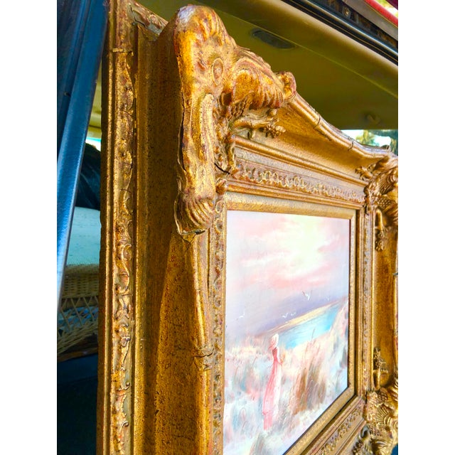 17th Century 10424 Louis XV Art Frame Gold Gilt Later Period Artwork Heavy Solid Carved Wood Artwork Frame For Sale - Image 4 of 12