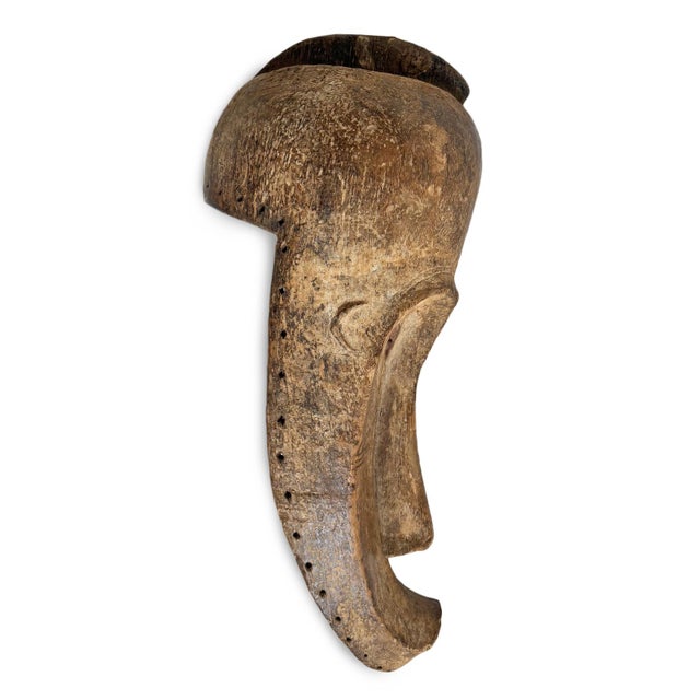 Antique Ngil Fang Tribal Gabon Mask on Stand For Sale - Image 11 of 17