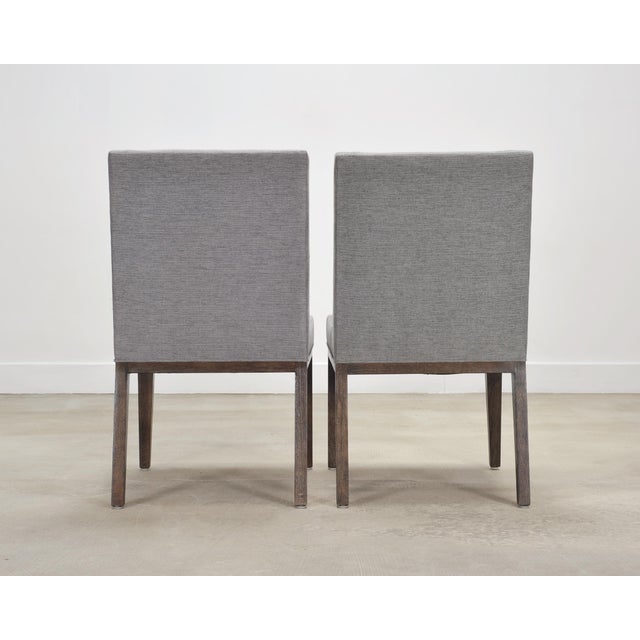 Set of Eight Bernhardt "Linea" Cerused Ash Dining Chairs For Sale - Image 11 of 18