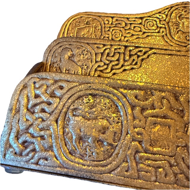 Tiffany Studios Early 1900s Tiffany Studios New York Gilt Bronze Letter Holder For Sale - Image 4 of 12