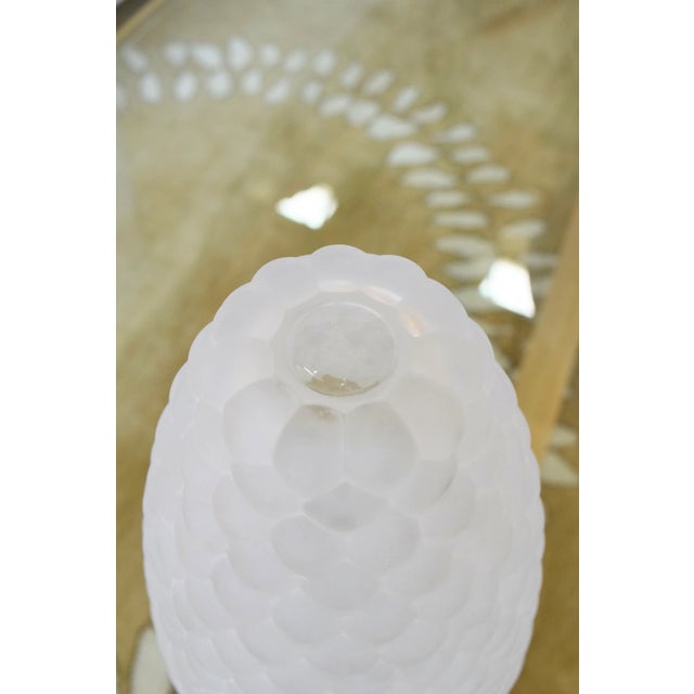 2020s Orrefors Frosted Raspberry Vase For Sale - Image 5 of 5