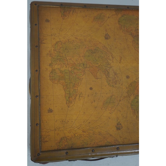 Canvas & Leather Wrapped Coffee Table For Sale - Image 16 of 16