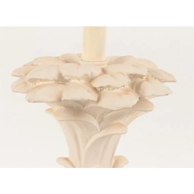 Hollywood Regency Serge Roche Style Palm Plaster Table Lamp For Sale - Image 3 of 6