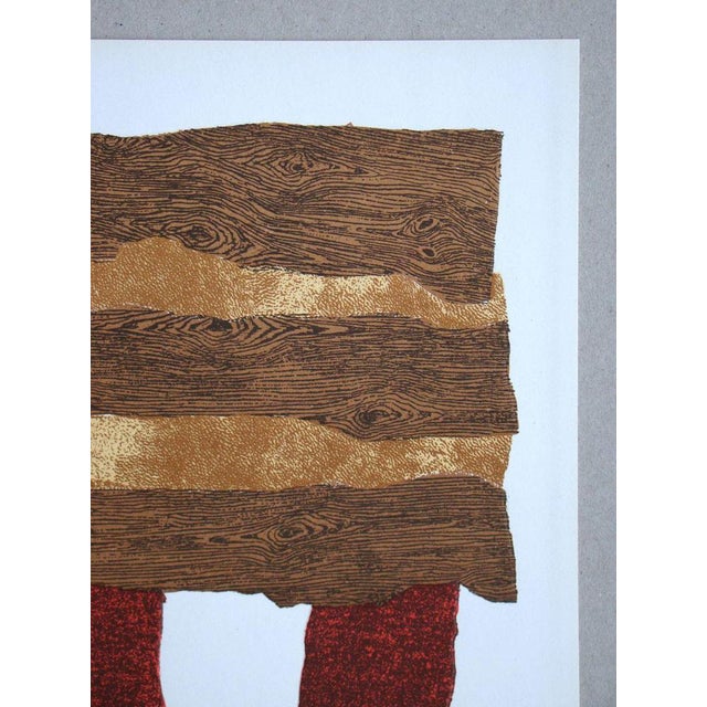 Enrico Baj, Composition, 1962, Original Embossed Lithograph For Sale - Image 4 of 14