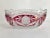 Art Deco Style Cranberry Cut to Clear Oval Scalloped Bowl For Sale In Boston - Image 6 of 6
