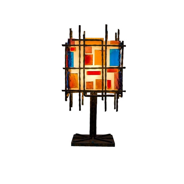 Italian Brutalist Table Lamp For Sale - Image 4 of 8