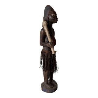 Vintage African Hand-Carved Wood Tribal Figure Sculpture For Sale