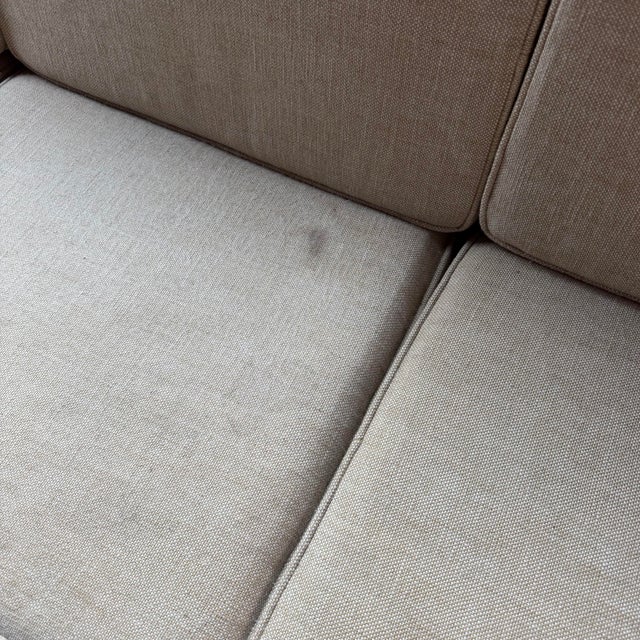 Early Florence Knoll Beige Sofa For Sale - Image 9 of 12