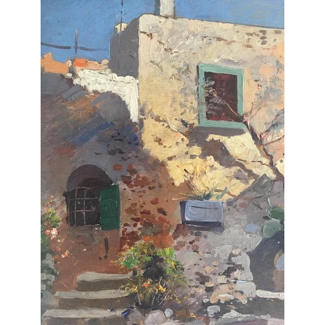 Ezelino Briante, Sunny Day in Capri, 1955, Oil on Panel, Framed For Sale - Image 3 of 12