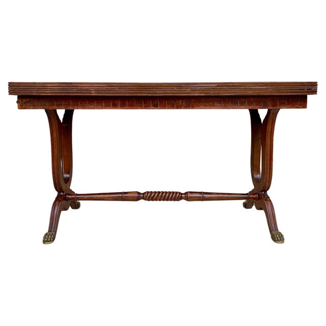 Mid-Century Modern Convertible Dining Table with Bronze Claw Legs, 1950s For Sale - Image 15 of 18
