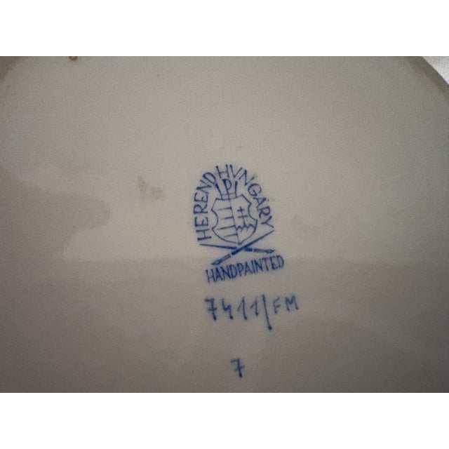 1960s 1960s Herend Chinese Bouquet Pattern Open Weave Basket For Sale - Image 5 of 11