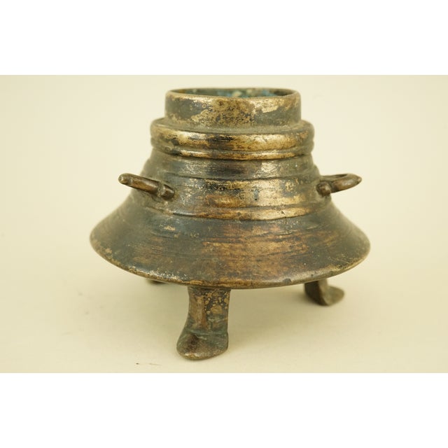 Antique Indian Dawat Bronze Inkwell in the Shape of a Stupa Pagoda, India, 19th Century For Sale - Image 15 of 18