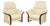 Eldorado Armchairs in Cream Leather from Stressless, Set of 2 For Sale