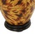 These Are a Pair of Early 21st-Century Hand-Painted Tortoiseshell-Patterned Art Ceramic Table Lamps. For Sale In New York - Image 6 of 9
