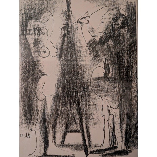 Picasso Lithograph “Le Peintre Et Son Modèle,” 1964 – Framed For Sale - Image 13 of 14