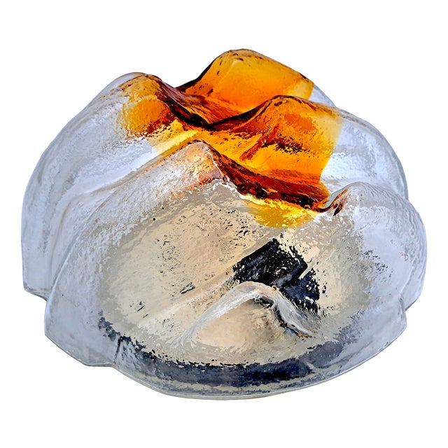 Murano Glass Mountain Ceiling Lamp from Mazzega, 1970s For Sale