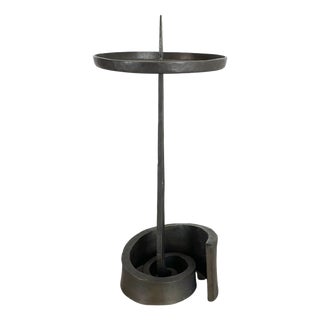 Large Brutalist Bronze Candleholder by Manfred Bergmeister, 1970s For Sale