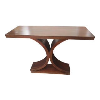 Vintage Mid-Century Modern Walnut Console Table For Sale