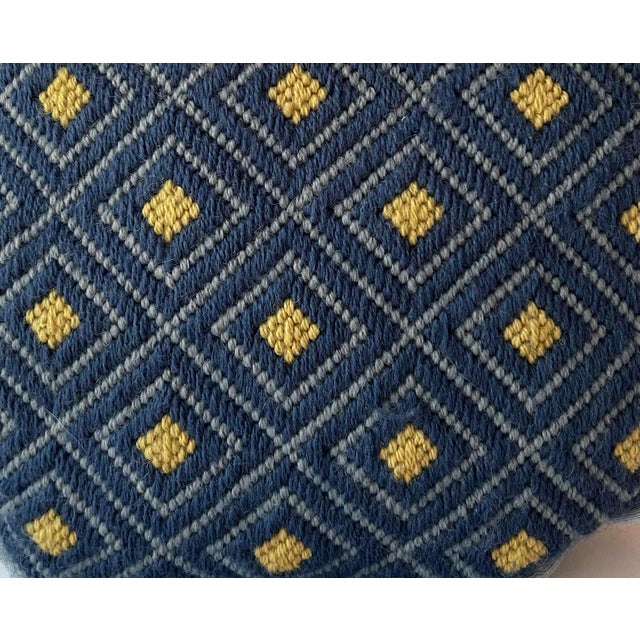 Textile Vintage Petite Needlepoint Pillow For Sale - Image 7 of 7