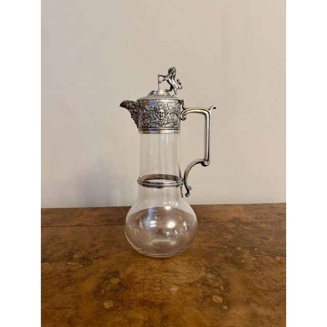 Antique Victorian Claret Jug by Elkington & Co, 1880 For Sale - Image 4 of 7