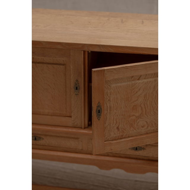 Vintage Oak Sideboard by Henning Kjærnulf, 1960s For Sale - Image 4 of 14