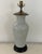 Light Gray Late 20th Century Vase Lamp With Brass Cap, Crackle Finish For Sale - Image 8 of 8