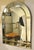 1970s Venetian Arch Shaped Beveled Glass Brass Wall Mirror Hollywood Regency For Sale - Image 9 of 14
