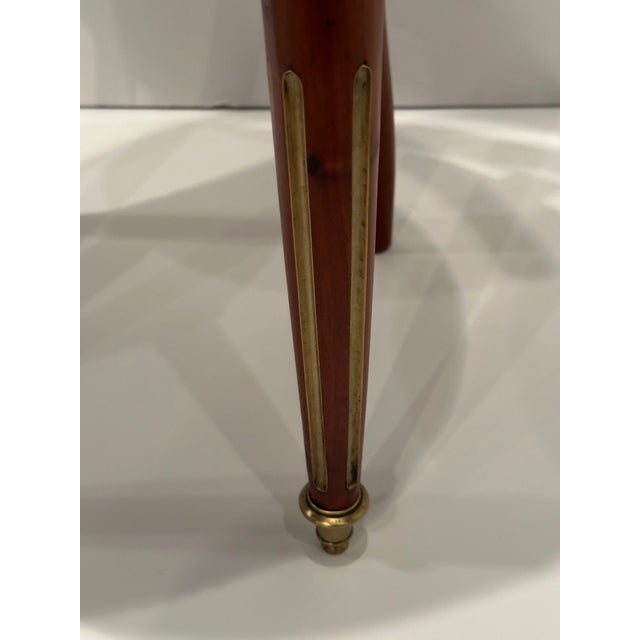 Rare Empire Mahogany and Brass Inlaid Chair For Sale - Image 4 of 11