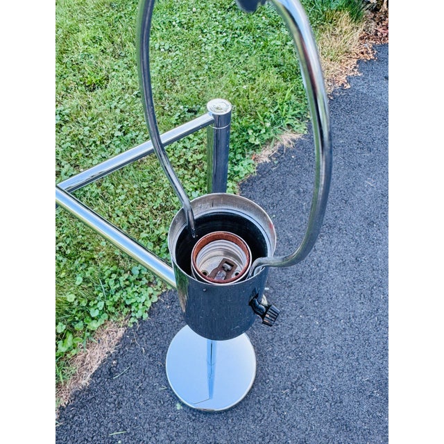 Mid-Century Modern Vintage 1970s Chrome Floor Lamp With Extendable Arm For Sale - Image 3 of 7