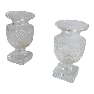 1900s Medicis Style Crystal Vases - a Pair For Sale