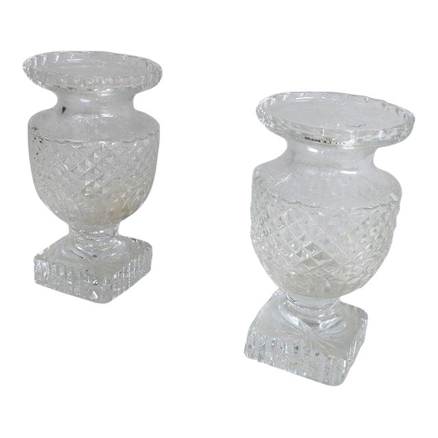 1900s Medicis Style Crystal Vases - a Pair For Sale