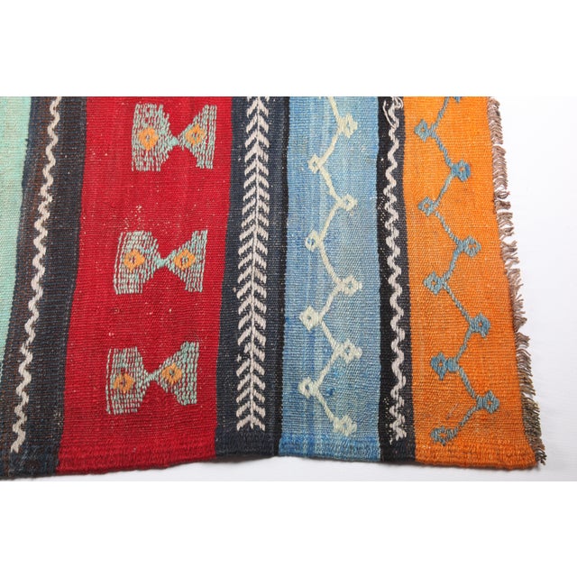 Tribal 1950s Vintage Turkish Kilim Rug -5' 11'' X 8' 2'' For Sale - Image 3 of 11