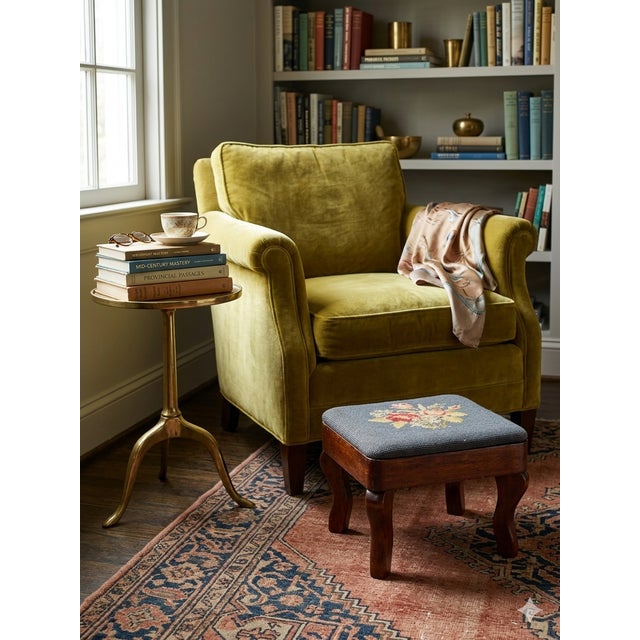 Bring old-world charm to your home with this exquisite antique French Country style mahogany footstool. Featuring a...
