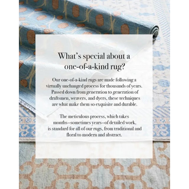 Mogul Collection Hand-Knotted Area Rug - Blue Collection 8' 1" X 10' 5" For Sale - Image 9 of 10