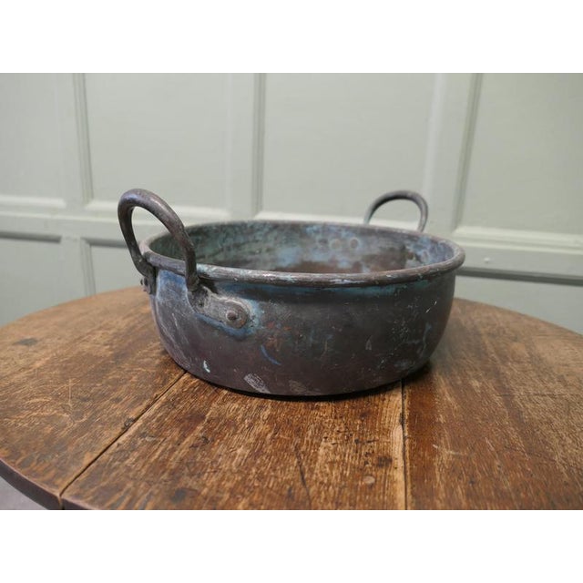 Large Heavy 19th Century Copper Preserving Pan This is a lovely original preserving or Jam Pan, the pan was obviously a...