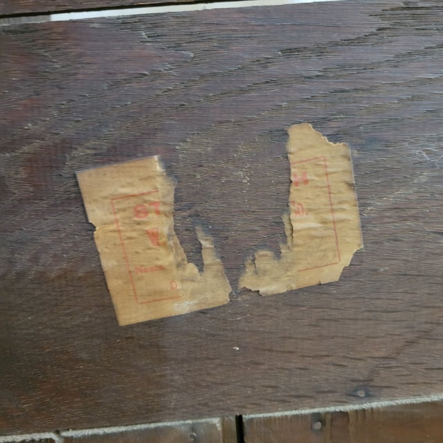 Late 19th Century Carved Front Victorian Oak Drop Front 2 Drawer Bureau For Sale In Atlanta - Image 6 of 12