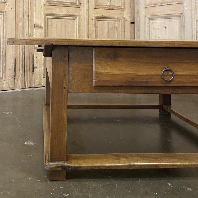 19th Century Rustic Country French Fruitwood Coffee Table For Sale - Image 10 of 14