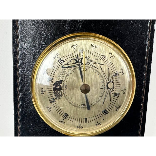 Postmodern Vintage German Leather Fisher's Weather Station, 1980s For Sale - Image 3 of 11