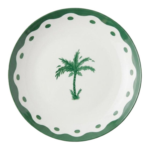 Fern & Co. For Anthropologie Palm Tree Dessert Plate For Sale
