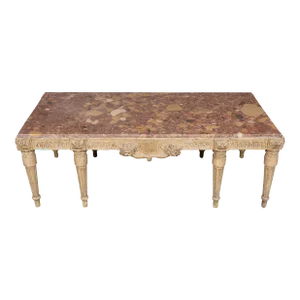 Louis XVI Style Gray Painted Coffee Table